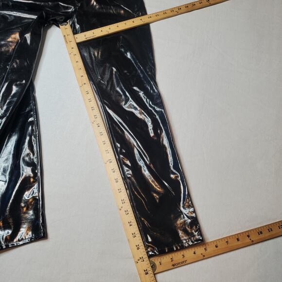 RtA Women's Size 26 Faux Patent Leather Pants Black - Picture 3 of 9
